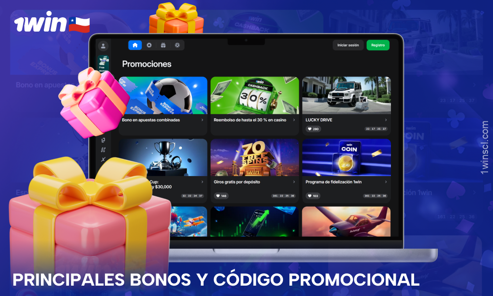 Los jugadores de 1win de Chile pueden conseguir fondos extra y hasta un 30% de cashback para juegos de casino y apuestas deportivas con bonos y códigos promocionales